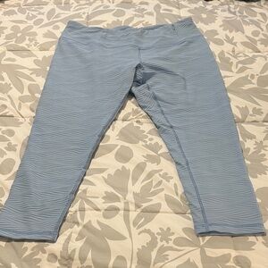 CALIA by Carrie Underwood Textured Light Blue Crop Leggings